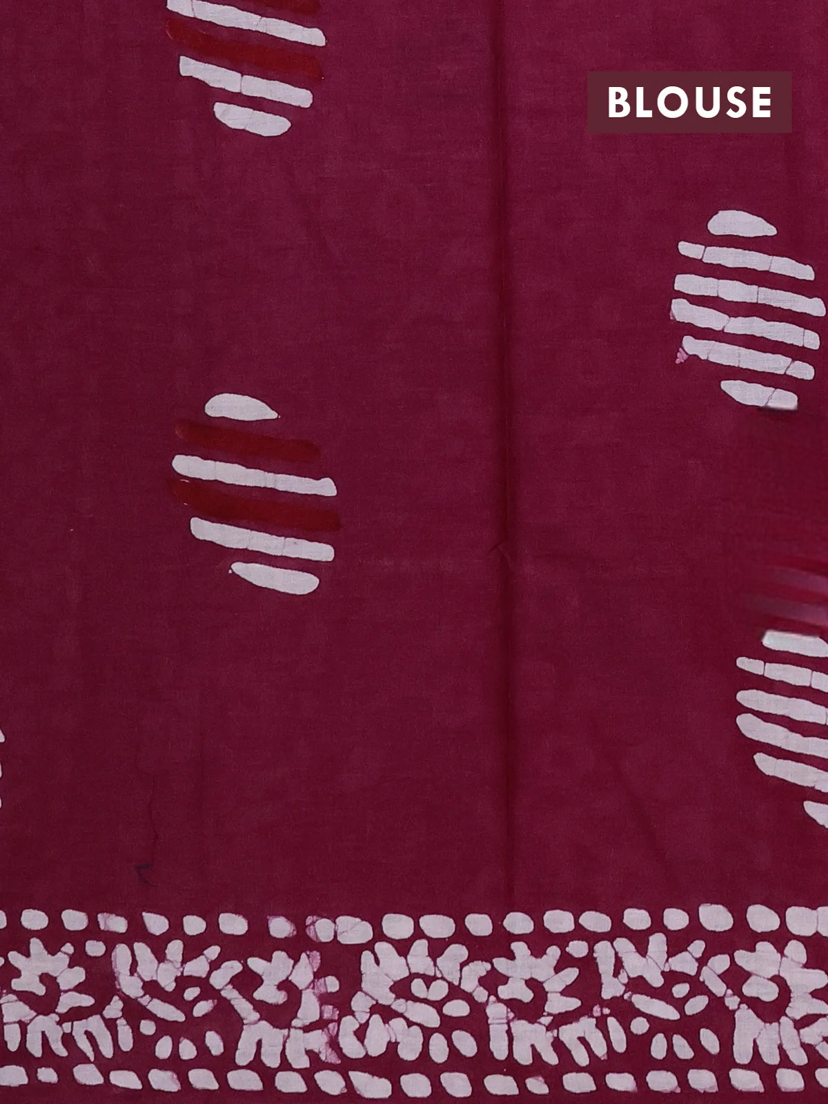 Batik Cotton Saree - Wine